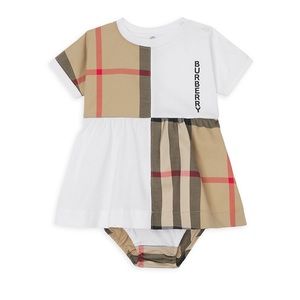 Authentic Baby Girl’s Burberry Elena Check Dress & Bloomers Set